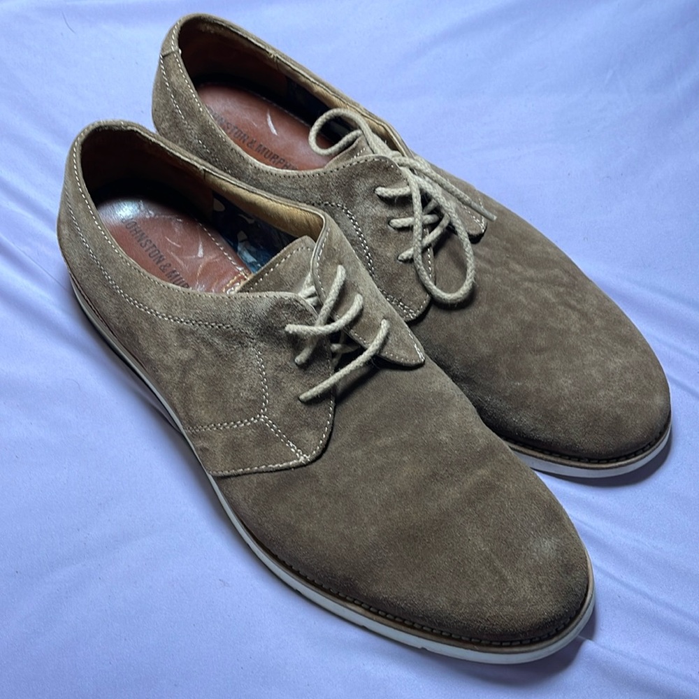 Johnston and Murphy Sheepskin Leather Round Toe Shoes